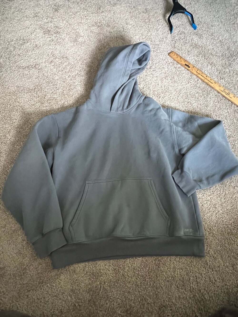 Aritzia Sweatfleece Perfect Fit Hoodie Slate Blue Size L